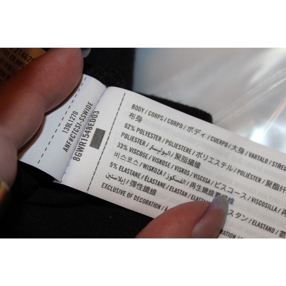 Women's Abercrombie & Fitch Soft A&F Cozy Black Long Sleeve Shirt Top Size Small - Picture 4 of 5